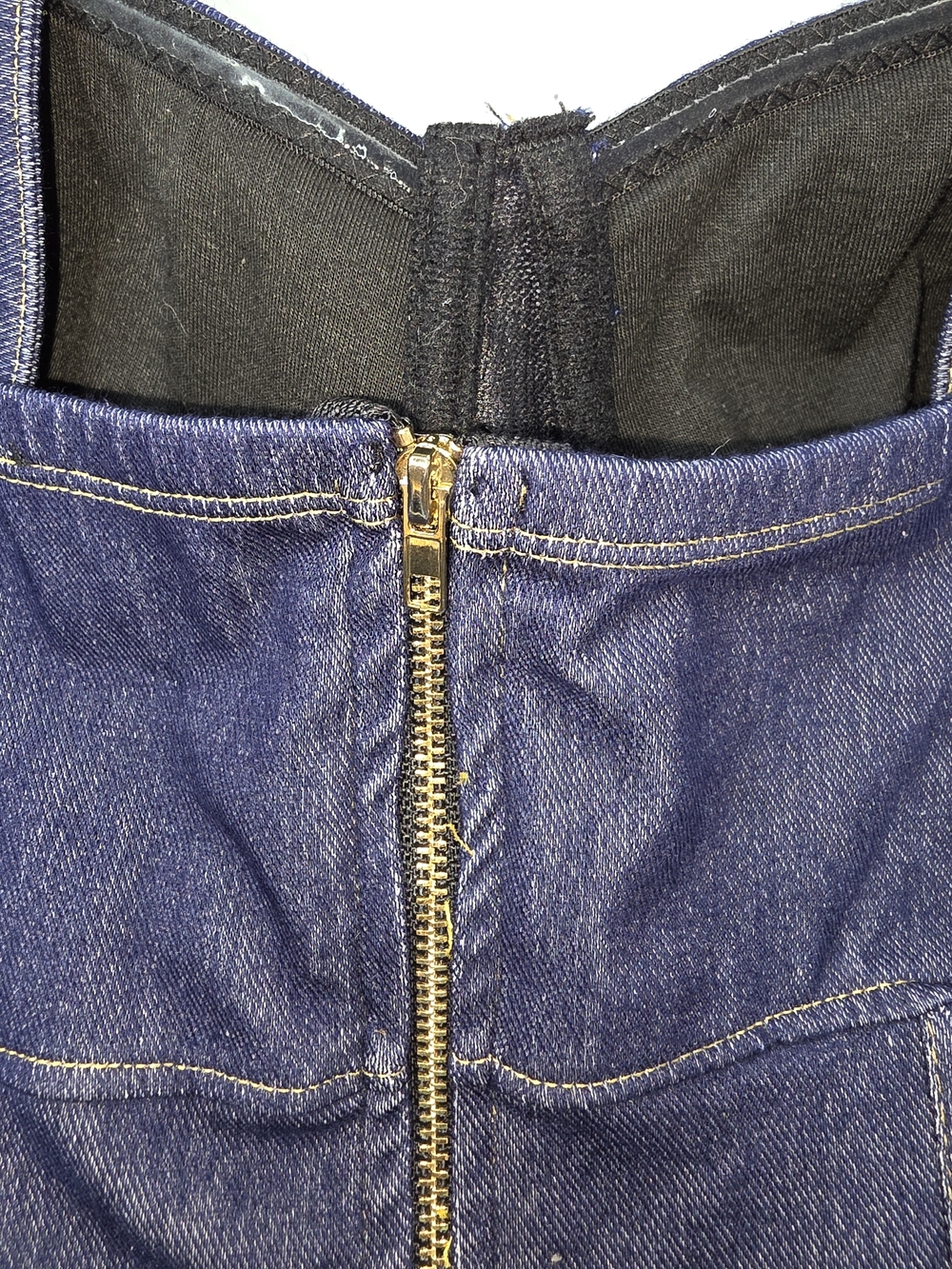 Dark Blue 2X Denim Bustier with Stud Detail 3642-CR - Picture 7 of 13